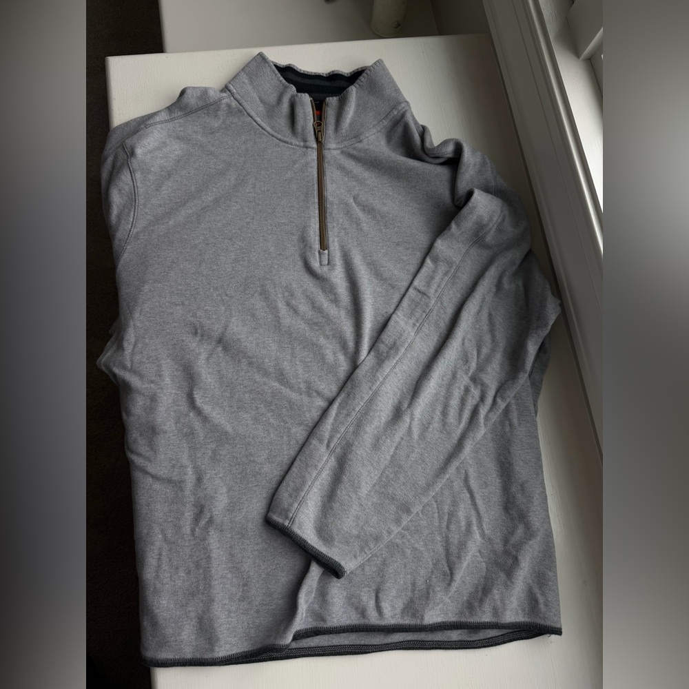 Robert Graham men’s gray quarter zip sz XXL